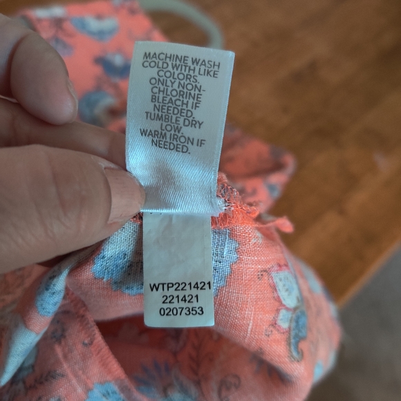 J. Jill Linen Multicolored Floral Sleeveless Shirt Top 100% Linen - Picture 8 of 9